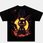Pokemon Anime Fan Art Vintage Washed T-Shirt Graphic Tee
