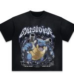 Pokemon Anime Inspired Vintage Washed T-Shirt Unisex Anime Graphic Tee