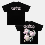 Pokemon Anime Inspired Vintage Washed T-Shirt Unisex Graphic Tee