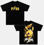 Pokemon Japanese Anime Manga Vintage Style Washed T-Shirt Unisex Graphic Tee