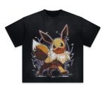 Pokemon Manga Anime Graphic Vintage Washed T-Shirt Unisex Tee