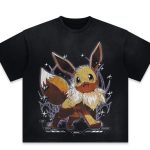 Pokemon Manga Anime Graphic Vintage Washed T-Shirt Unisex Tee
