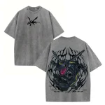 Rayquaza Anime Vintage Oversized T-Shirt – Acid Wash Heavyweight Cotton Graphic Tee
