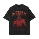 Retro Solo Leveling Smile Mineral Wash Streetwear Shirt