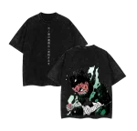 Rock Lee Naruto Anime Vintage Washed Oversized T-Shirt Taijutsu Master Leaf Village Graphic Tee
