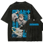 Rudo Gachiakuta Anime Action Vintage Washed Streetwear Tee