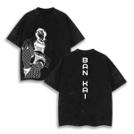 Rukia Kuchiki Bleach Anime Vintage Washed T-Shirt Soul Reaper Shinigami Manga Graphic Tee Oversized