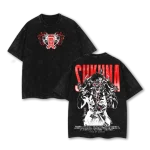 Ryomen Sukuna God Form King Of Curses Ascension Jujutsu Kaisen Double Printed Front Back Vintage Washed Oversized Anime T-Shirt