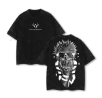 Ryomen Sukuna Know Your Place Fool Jujutsu Kaisen Anime Vintage Washed Oversized T-Shirt King Of Curses Graphic Tee