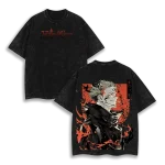 Ryomen Sukuna V2 Jujutsu Kaisen Anime Vintage Washed Oversized T-Shirt King Of Curses Manga Graphic Tee