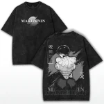 Jujutsu Kaisen Maki Zenin Vintage Washed Tee – Heavy Cotton Anime Graphic Shirt