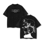Satoru Gojo The Honored One Jujutsu Kaisen Anime Vintage Acid Wash Oversized T-Shirt Limitless Six Eyes Graphic Tee