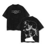 Satoru Gojo The Honored One Jujutsu Kaisen Anime Vintage Acid Wash Oversized T-Shirt Limitless Six Eyes Graphic Tee