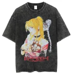 Death Note Misa Amane x Rem Washed T-Shirt – Vintage Anime Oversized Tee (Copy)