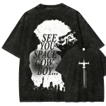 See You Space Cowboy Retro Washed Shirt Spike Spiegel Graphic