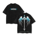 Solo Leveling Anime Kaisel Shadow Dragon Vintage Washed Oversized Graphic T-Shirt