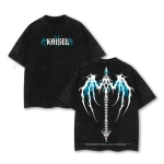 Solo Leveling Anime Kaisel Shadow Dragon Vintage Washed Oversized Graphic T-Shirt
