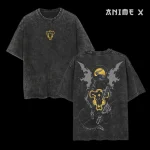Kingdom Hearts Vintage Washed T-Shirt, Roxas Keyblade Anime Gaming Graphic Tee