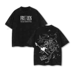 Sousou No Frieren Frieren Himmel Anime Vintage Washed Oversized Heavy Cotton Streetwear Graphic T-Shirt