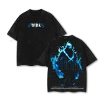 Tank Sung Jin Woo Solo Leveling Shadow Army Vintage Washed Oversized Anime T-Shirt Graphic Tee