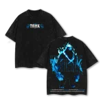 Tank Sung Jin Woo Solo Leveling Shadow Army Vintage Washed Oversized Anime T-Shirt Graphic Tee