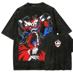 Tengen Toppa Gurren Lagann Graphic Tee Vintage Distressed Washed Cotton Streetwear