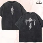 Tenyo Jubaku Jujutsu Kaisen Vintage Washed Oversized Anime T-Shirt Sorcery Battle Graphic Tee