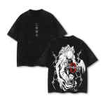 Yuta Okkotsu Rika Orimoto Jujutsu Kaisen Anime Vintage Washed Oversized T-Shirt Queen Of Curses Graphic Tee