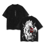Yuta Okkotsu Rika Orimoto Jujutsu Kaisen Anime Vintage Washed Oversized T-Shirt Queen Of Curses Graphic Tee