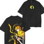 Zenitsu Agatsuma Demon Slayer Anime Manga Vintage Graphic Washed T-Shirt