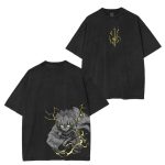 Zenitsu Agatsuma Demon Slayer Anime Manga Vintage Graphic Washed T-Shirts