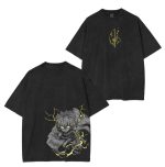 Zenitsu Agatsuma Demon Slayer Anime Manga Vintage Graphic Washed T-Shirts