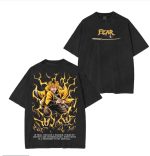 Zenitsu Agatsuma Thunder Breathing Demon Slayer Anime Graphic Washed T-Shirt