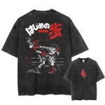 Hajime No Ippo Knockout Punch Anime Washed T-Shirt – Vintage Graphic Tee