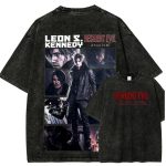 Resident Evil Anime Vintage Tee – Washed Horror Game Streetwear Shirt