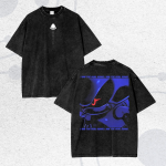 Metal Sonic Anime Oversize Acid Washed T-Shirt Sonic the Hedgehog Tee Gift For Him