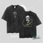 Japanese Anime Retro Vintage Manga Graphic Print Streetwear Anime Washed T-Shirt