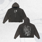 Shadow Sonic Anime Oversize Acid Washed Hoodie – Retro Gaming Graphic Hoodie Gift