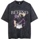 Washed T Shirts Anime Jujutsu Kaisen Fushiguro Jjk Toji Vintage Oversized T-Shirt Streetwear