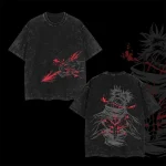 Jujutsu Kaisen Choso Blood Manipulation Vintage Wash Anime T-Shirt, Retro Streetwear, Anime Lover Gift