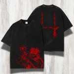 Jujutsu Kaisen Choso Curse Technique T-Shirt – Vintage Acid Washed Oversized Anime Tee