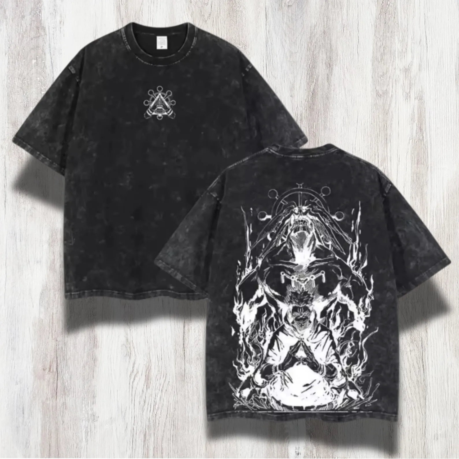 il_1588xN.7766318008_cgf1 Mahoraga Sukuna JJK Vintage 90s Anime Graphic Tee – Streetwear Anime Shirt, Anime Fan Apparel - Image 1