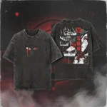 Cod Unbr Jiraiya Itachi Uchiha Naruto Anime American Street Vintage Washed T-Shirt