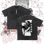 Toji Fushiguro Jujutsu Kaisen Washed Anime T-Shirt, Oversized Streetwear Tee